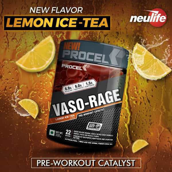 Neulife Vaso-Rage Extreme Pre-Workout Catalyst 300G (Lemon Ice-Tea)