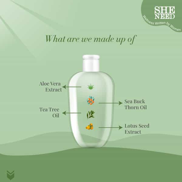 Sheneed Imtimate Wash For Dryness Relief | Reduces Flaky Skin | 120 Ml (Buy 1 Get 1 Free)