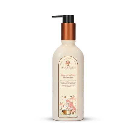 Baby Forest Maasoom Maalish Baby Body Massage Oil 200ml & Sampoorna Snan Baby Body Wash 200ml Each
