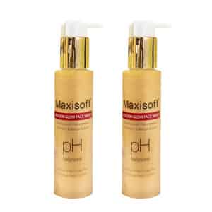 Maxisoft Golden Glow Face Wash | For All Skin Types | Bottle | 100 Ml | Pack Of 2
