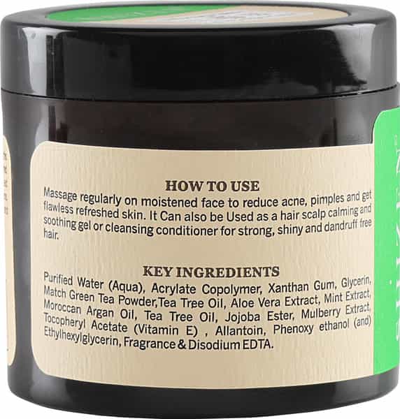 Shizen Bio-Cosmetics By Nature Fuji Matcha Green Tea Calming Gel For Skin De-Tox /Soothes Skin 100Gm