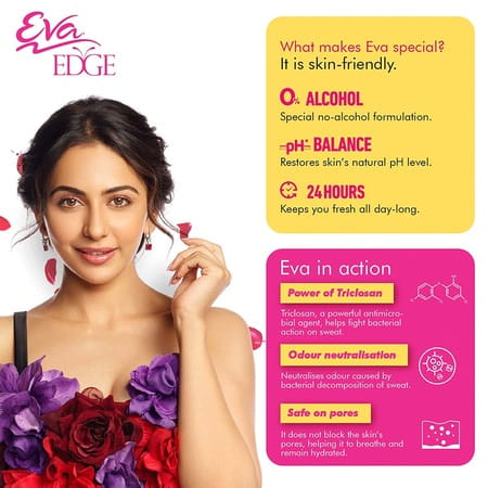 Eva Perfumed Deodrant Skin Friendly Body Spray For Woman Sweet Fresh & Doll 150ml ( Pack Of 3)