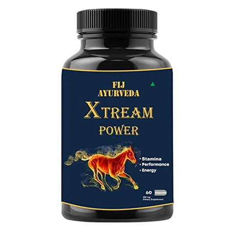 Fij Ayurveda Xtream Power 60 Capsule With Raw Shilajit/Shilajeet Resin - 20gm (Combo Pack)