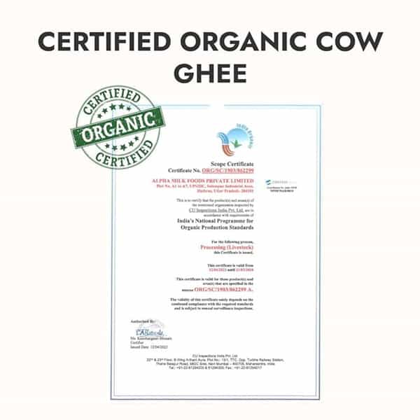 Kapiva Organic Ghee - Good Fats For Healthy Heart - Keto Diet Friendly 500 Ml