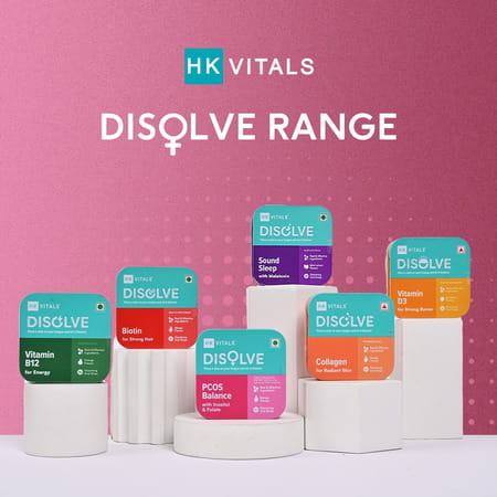 Hk Vitals Disolve Pcos Balance With Inositol & Folate | Mango Flavour | 30 Strips