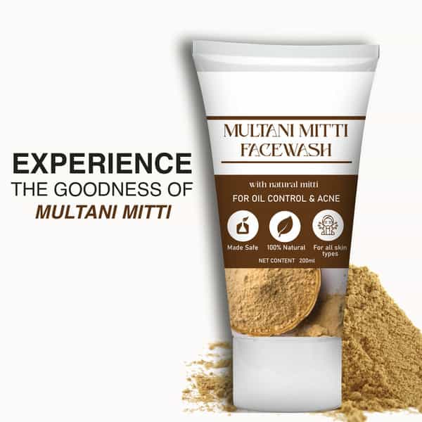 Multani Mitti Face Pack For Glowing Skin 100% Pure & Organic Clay (200Ml)