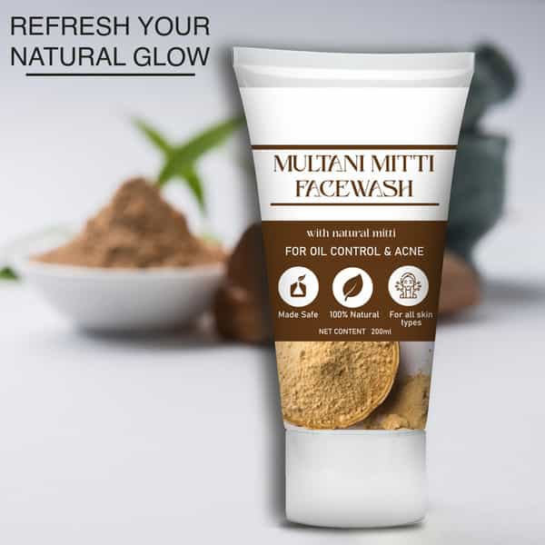 Multani Mitti Face Pack For Glowing Skin 100% Pure & Organic Clay (200Ml)