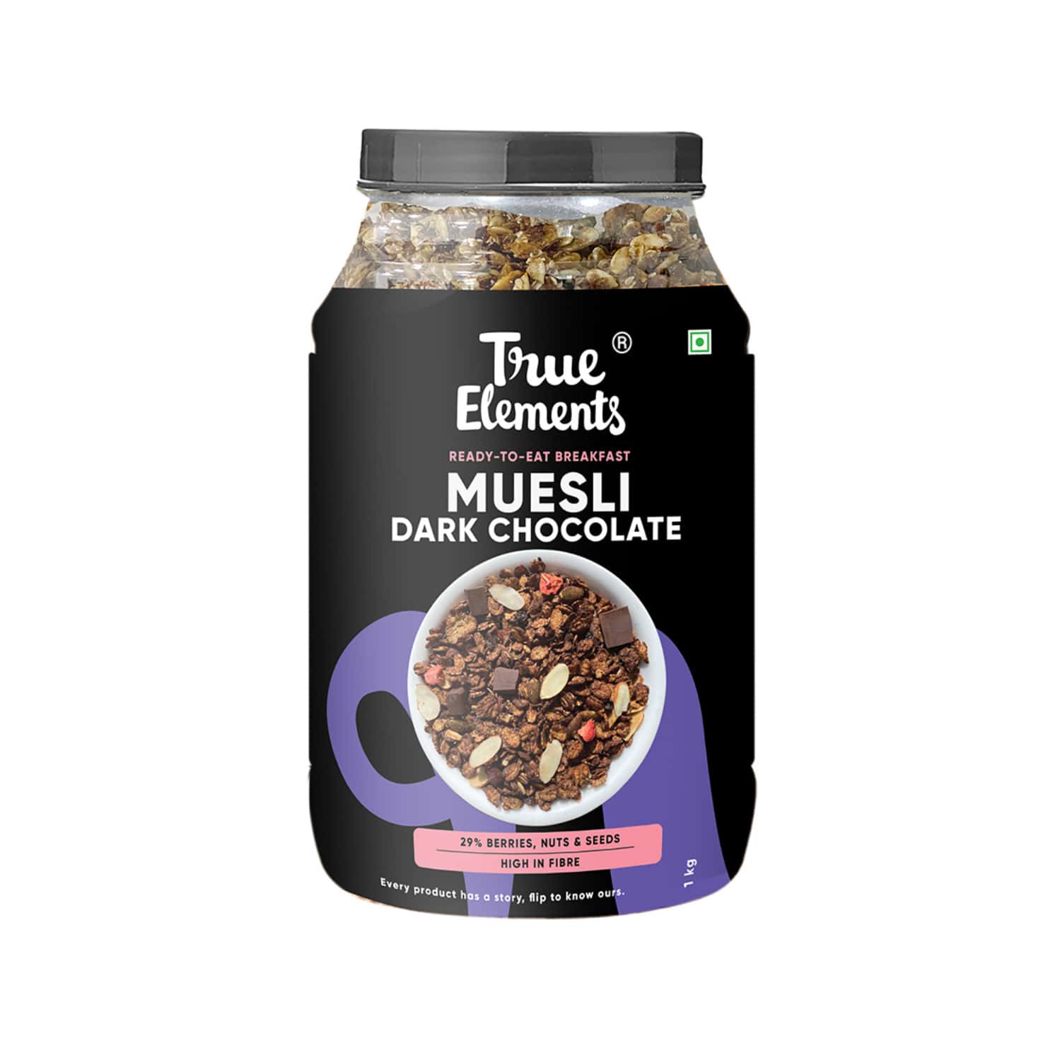 True Elements Dark Chocolate Muesli 1kg