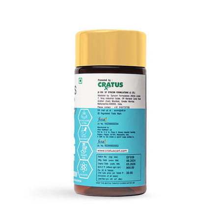 Cratus Nutrition Coq10 Tablets For Heart Health & Cellular Energy Support Formulated 60 Tablets