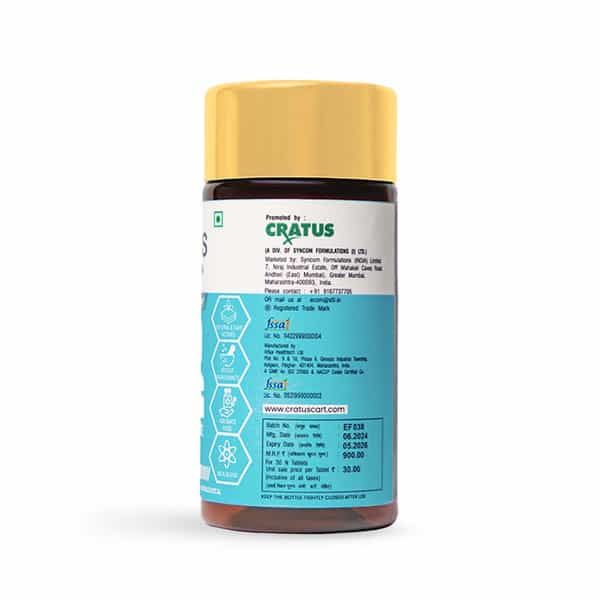 Cratus Nutrition Coq10 Tablets For Heart Health & Cellular Energy Support Formulated 60 Tablets