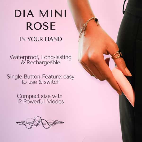 Libertee Dia Mini Bullet Rechargeable Massager For Women Rose