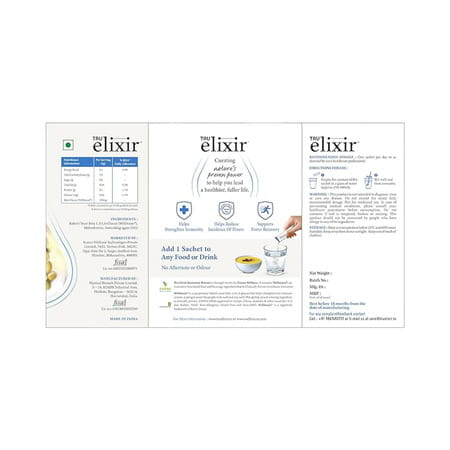 Tru Elixir Natural Immunity Booster | For Adults | 100% Natural Supplement (30 Sachets 60g Pack)