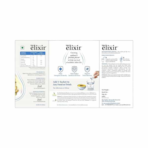 Tru Elixir Natural Immunity Booster | For Adults | 100% Natural Supplement (30 Sachets 60G Pack)