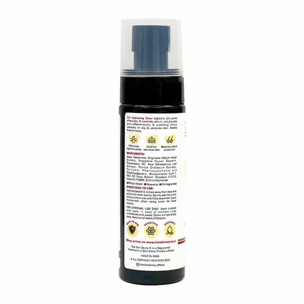 The Skin Story Moisturizing Pore Minimizing Toner With Witch Hazel Aloe Vera | All Skin Types 100Ml