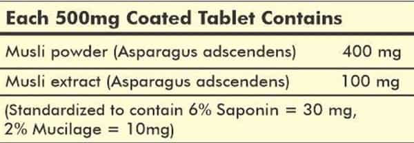 Grazing Meadows Musli Tablets Safed Musli 700 Tablets/Musali Powder (Chlorophytum Borivilianum)