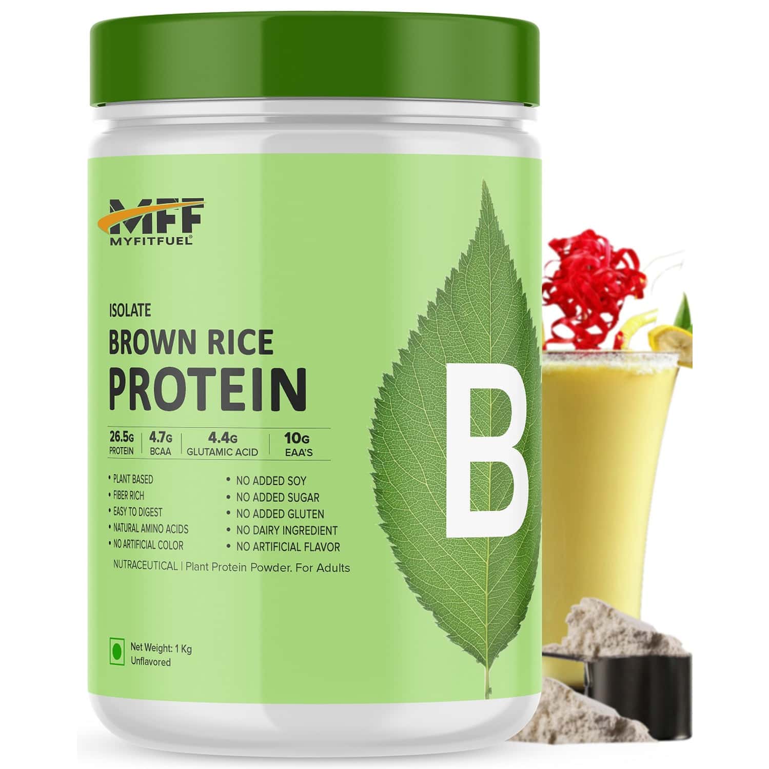 Myfitfuel Plant Brown Rice Protein | 1kg (unflavored)| Vegan Plant Protein Powder