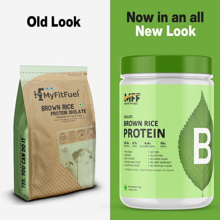 Myfitfuel Plant Brown Rice Protein | 1Kg (Unflavored)| Vegan Plant Protein Powder