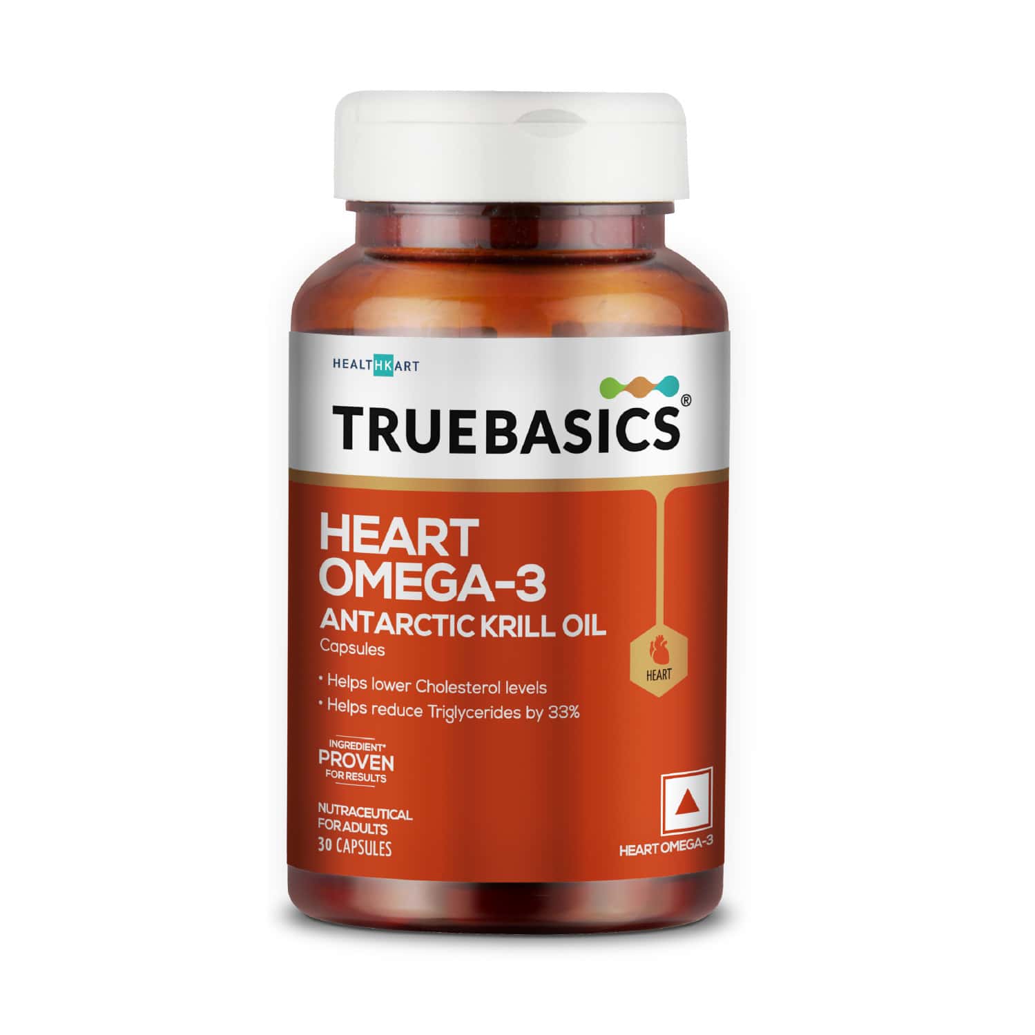 Truebasics Heart Omega-3 Antarctic Krill Oil - 30 Softgel Capsules