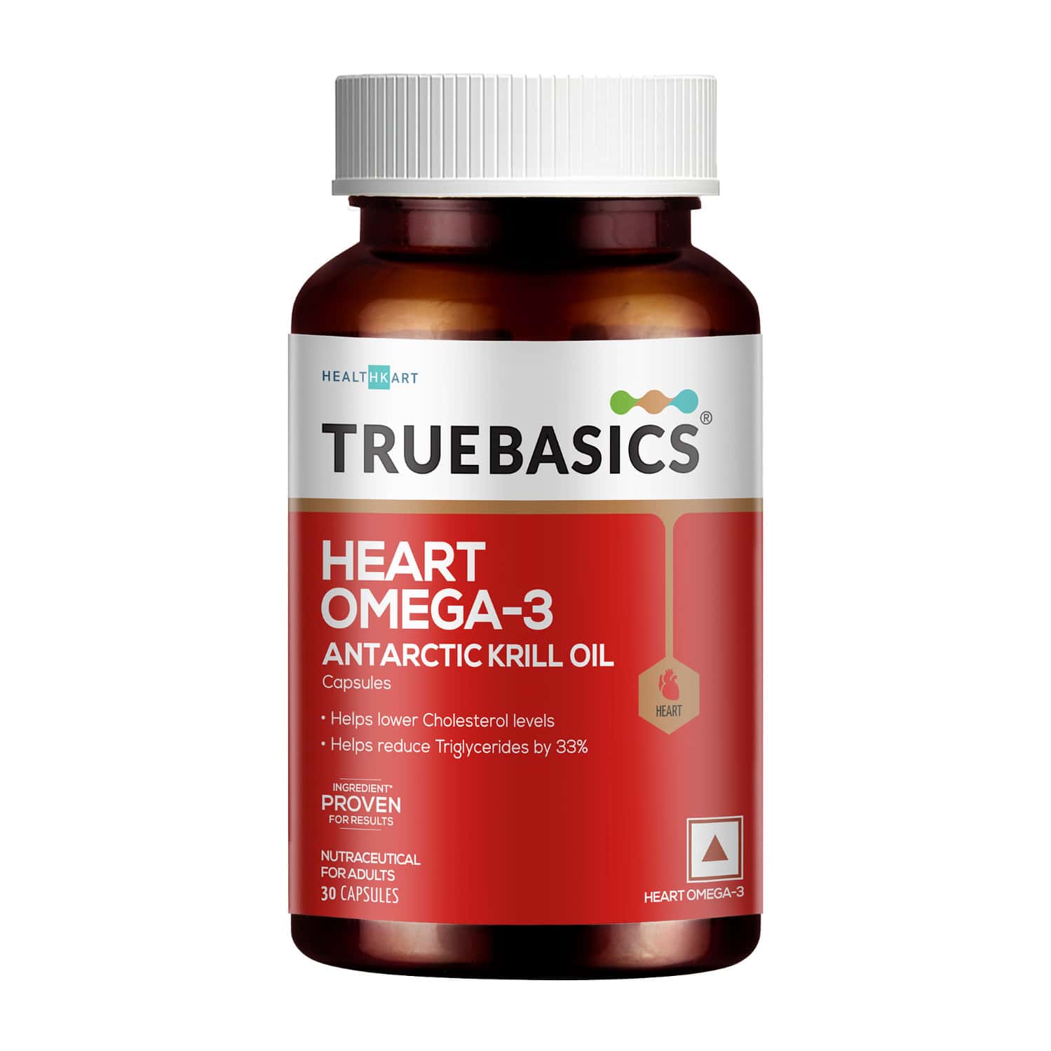 Truebasics Heart Omega-3 Antarctic Krill Oil - 30 Softgel Capsules