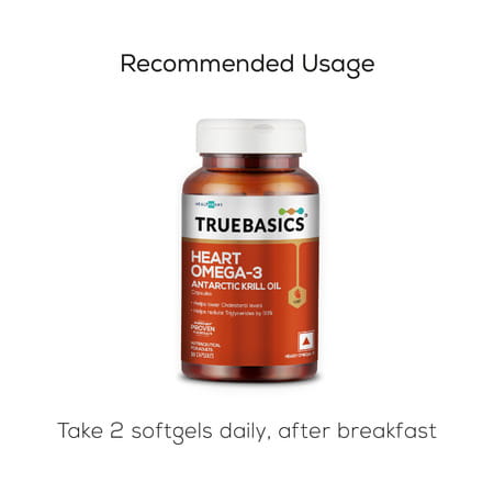 Truebasics Heart Omega-3 Antarctic Krill Oil - 30 Softgel Capsules