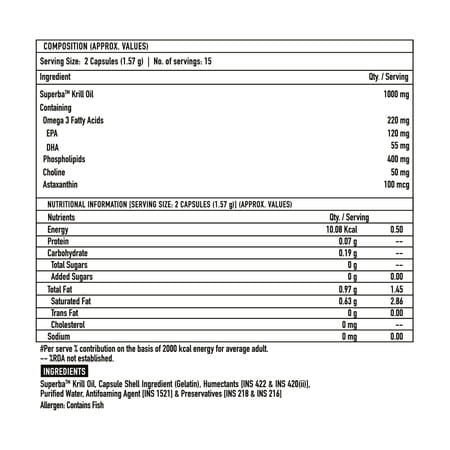 Truebasics Heart Omega-3 Antarctic Krill Oil - 30 Softgel Capsules