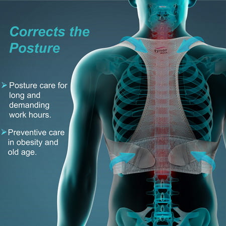 Tynor Posture Corrector Grey Large 1 Unit