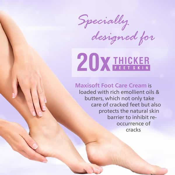 Maxisoft Foot Care Cream | Relieves Dry | Itchy Irritated & Cracked Foot | Tube | 60 Gm | Pack Of 4