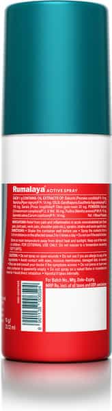 Himalaya Rumalaya Active Spray For Quick & Long-Lasting Relief From Body | Back & Joint Pain 15 Gm