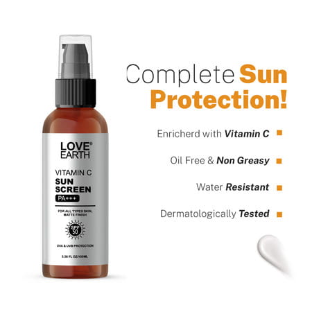 Love Earth Vitamin C Sunscreen Spf 50 Pa+++ | 100 Ml
