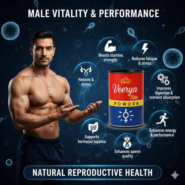 Cipzer Veerya Vita Powder 100G | Supports Strength| Vitality| Vigour & Overall Wellness