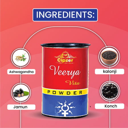 Cipzer Veerya Vita Powder| Helps To Boost Strength | Vitality And Vigour(Pack Of 1)-100gm