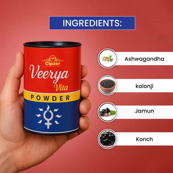 Cipzer Veerya Vita Powder 100G | Supports Strength| Vitality| Vigour & Overall Wellness