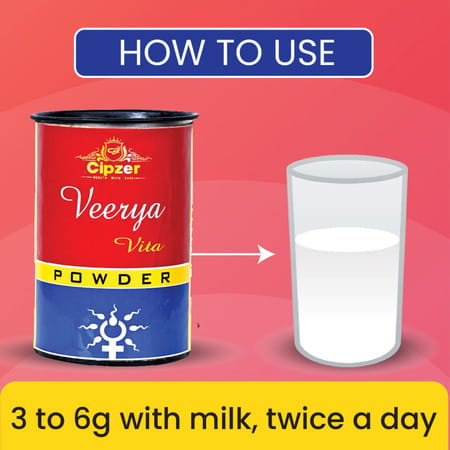 Cipzer Veerya Vita Powder| Helps To Boost Strength | Vitality And Vigour(Pack Of 1)-100gm