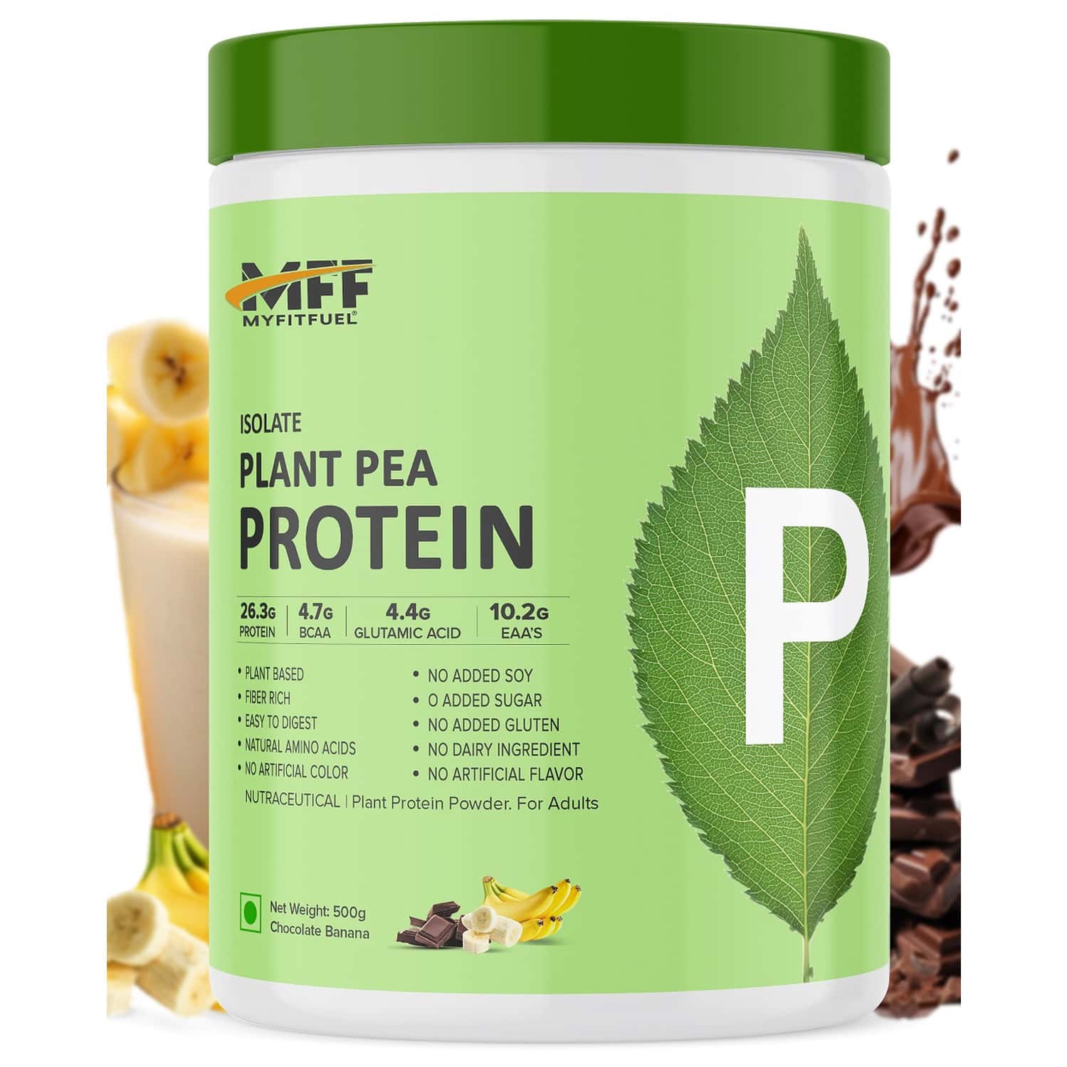 Myfitfuel Plant Pea Protein Isolate | 1 Kg | (chocolate Banana)| Vegan Plant Protein Powder