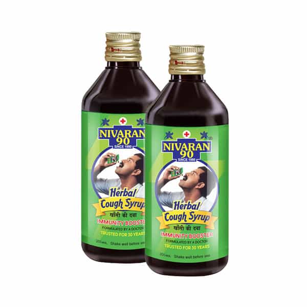 Nivaran 90 Herbal Cough Syrup(Pack Of 2 - 200 Ml)