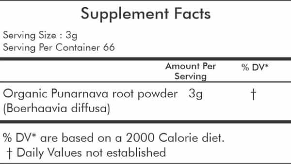 Herbal Hills Organic Punarnava Powder - 200Gms