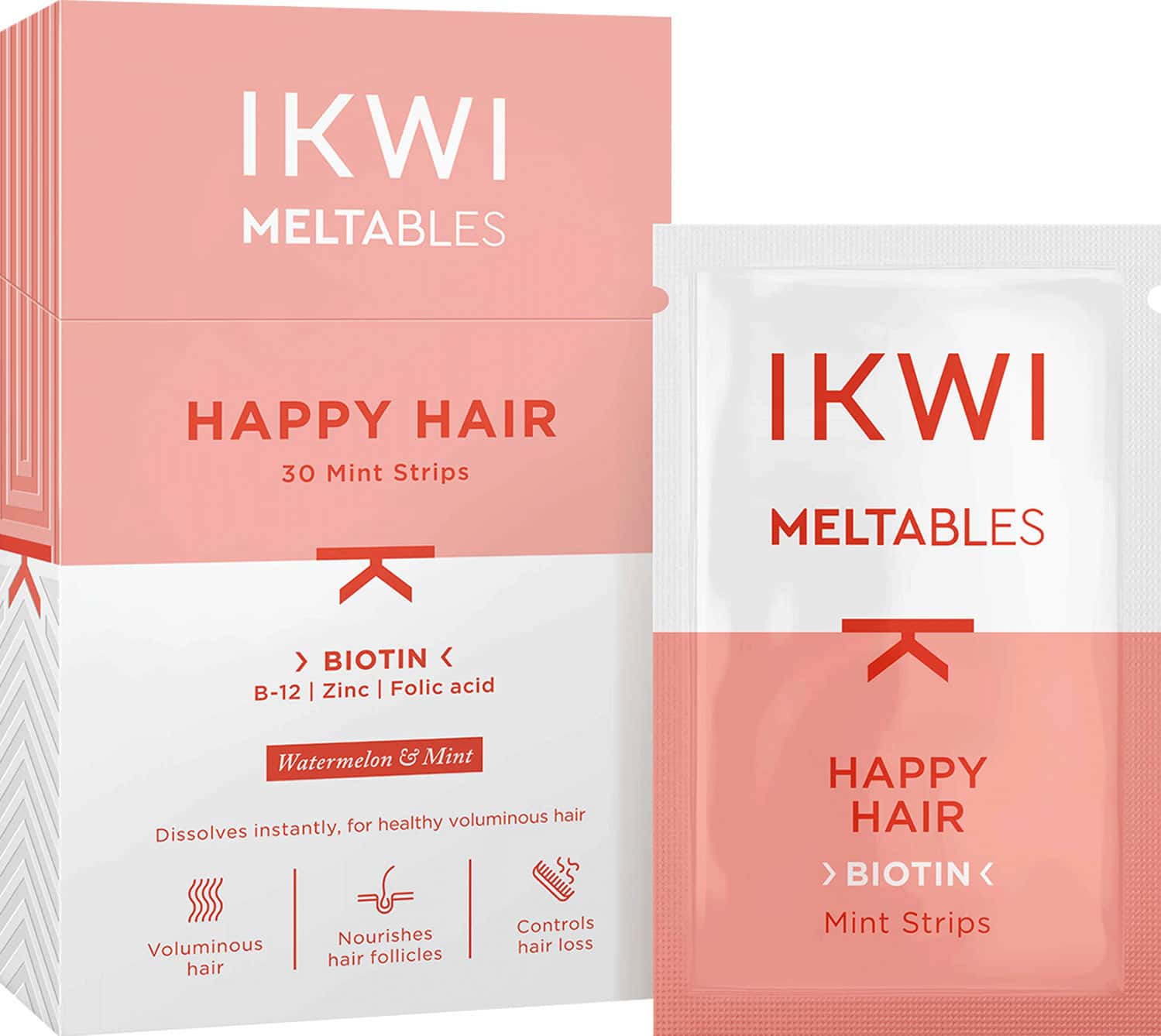 Ikwi Happy Hair Meltables With Biotin Zinc & Vitamin B12 For Healthy And Volumnious Hair