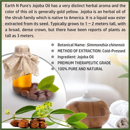 Earth N Pure Jojoba Oil 100% Natural & Therapeutic Grade (50 Ml) (50 Ml)