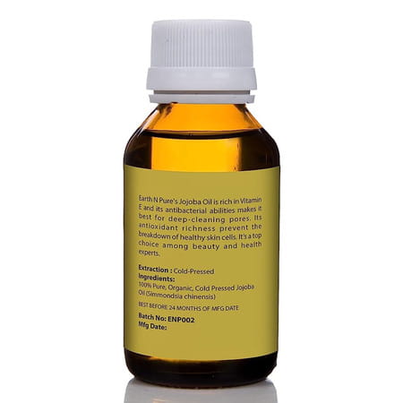 Earth N Pure Jojoba Oil 100% Natural & Therapeutic Grade (50 Ml) (50 Ml)