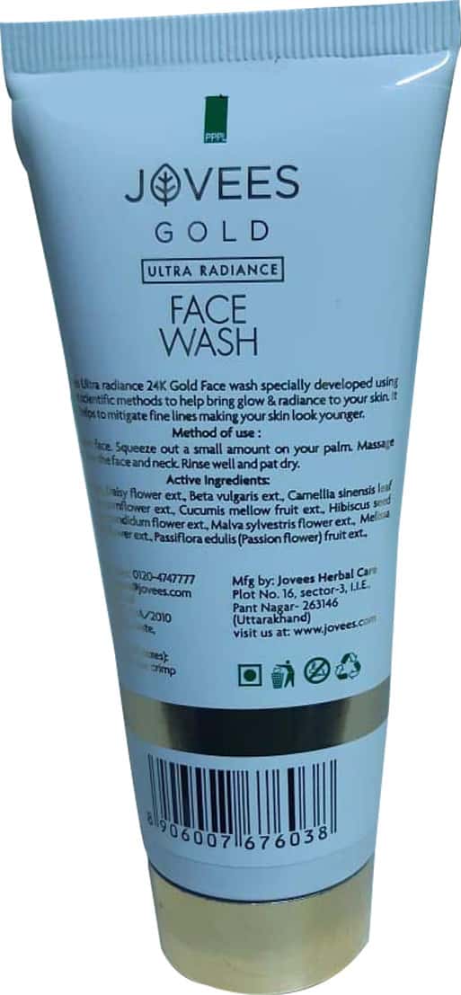 Buy JOVEES ULTRA RADIANCE GOLD FACE WASH 100 ML Online & Get Upto 60