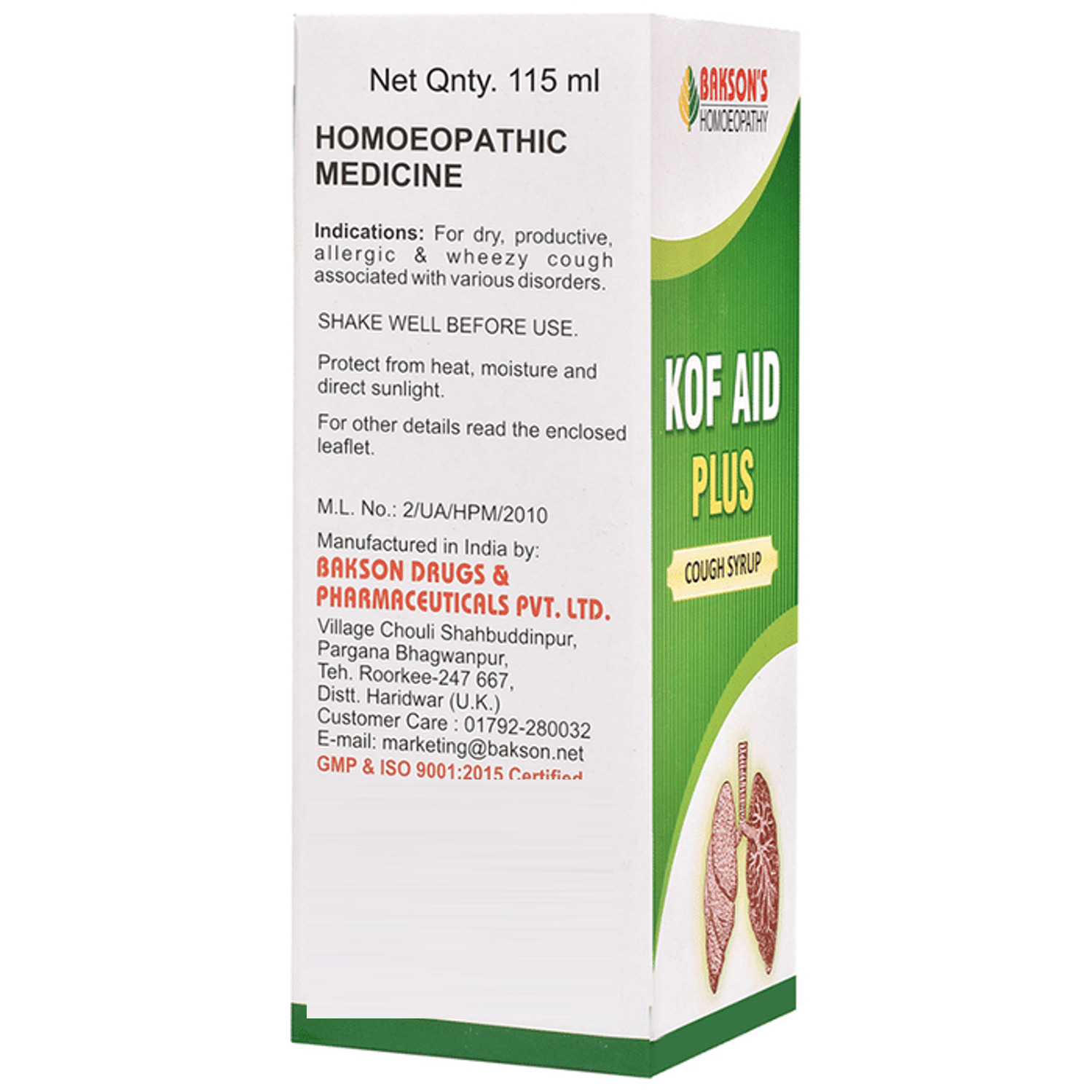 Baksons Kof Aid Plus Syrup 115 Ml