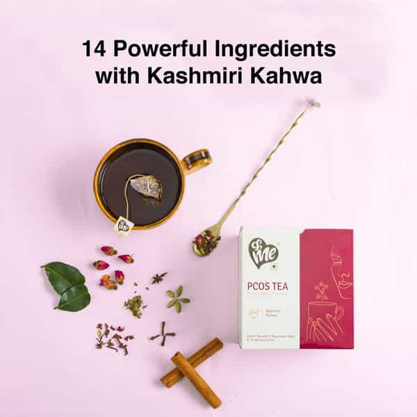 &Me Pcos Pcod Tea For Hormonal Balance Weight Management (Kashmiri Kahwa) - 30 Tea Bags