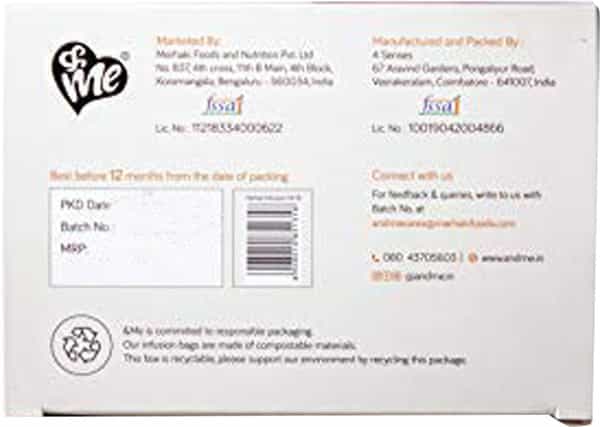 &Me Pcos Pcod Tea For Hormonal Balance Weight Management (Kashmiri Kahwa) - 30 Tea Bags