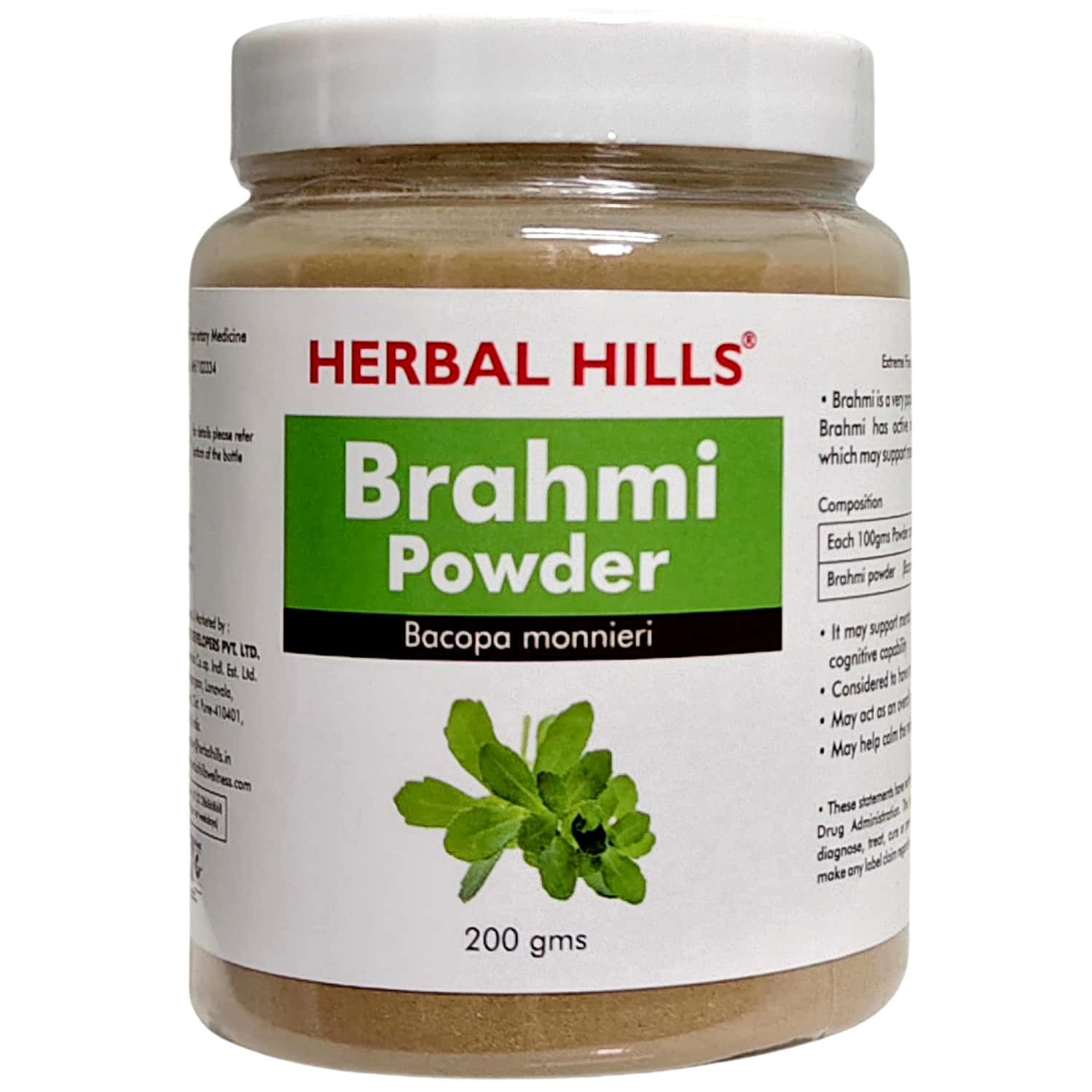Herbal Hills Organic Brahmi Powder 200 Gms