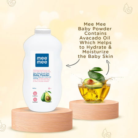 Mee Mee Baby Talcum Powder |Dermatologically Tested | 0m+ (Fresh Feel - 500g Pack Of 1)