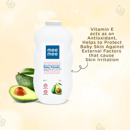 Mee Mee Baby Talcum Powder |Dermatologically Tested | 0m+ (Fresh Feel - 500g Pack Of 1)