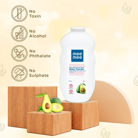Mee Mee Baby Talcum Powder |dermatologically Tested | 0m+ (fresh Feel - 500g Pack Of 1)