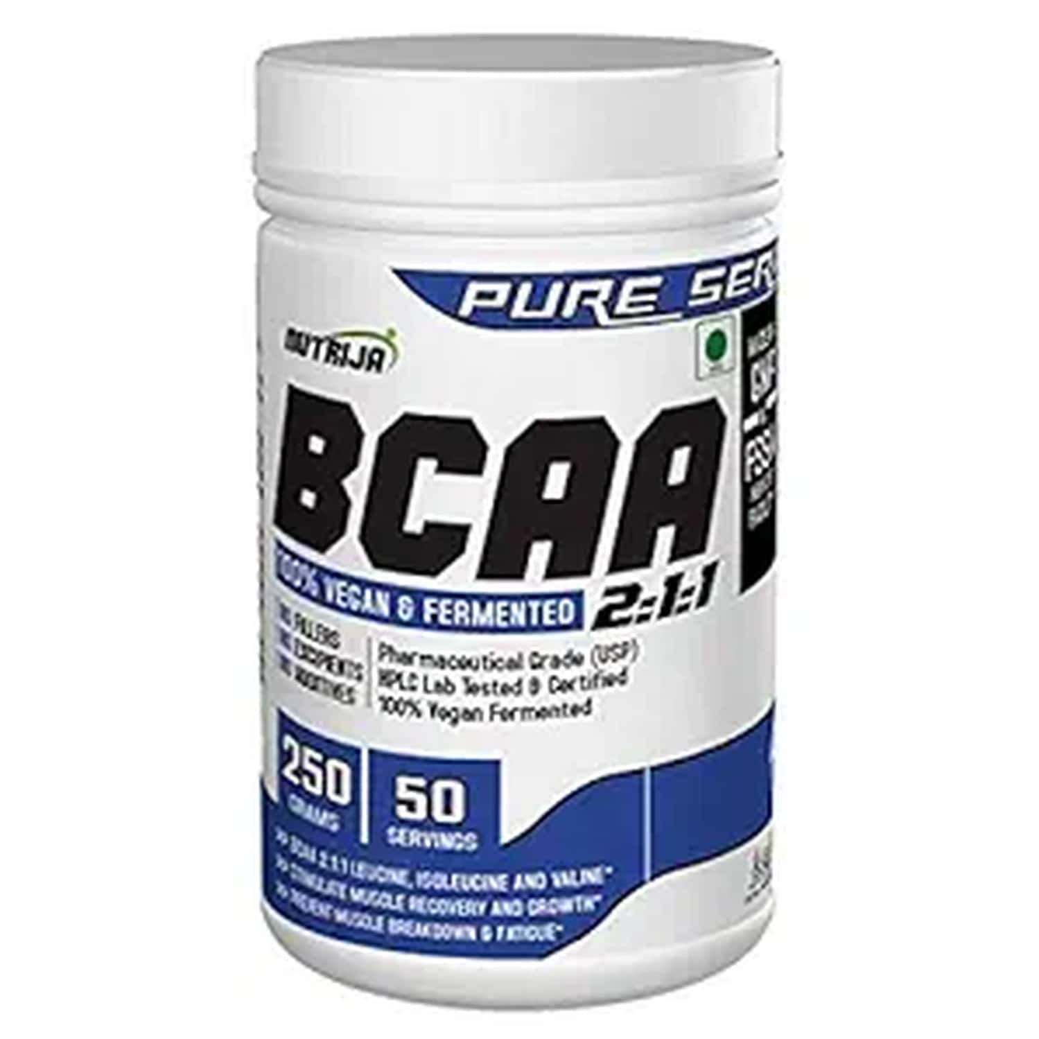 Nutrija Bcaa Fermentated & Vegan - Zero Carb | No Fillers - 500grams (pineapple)