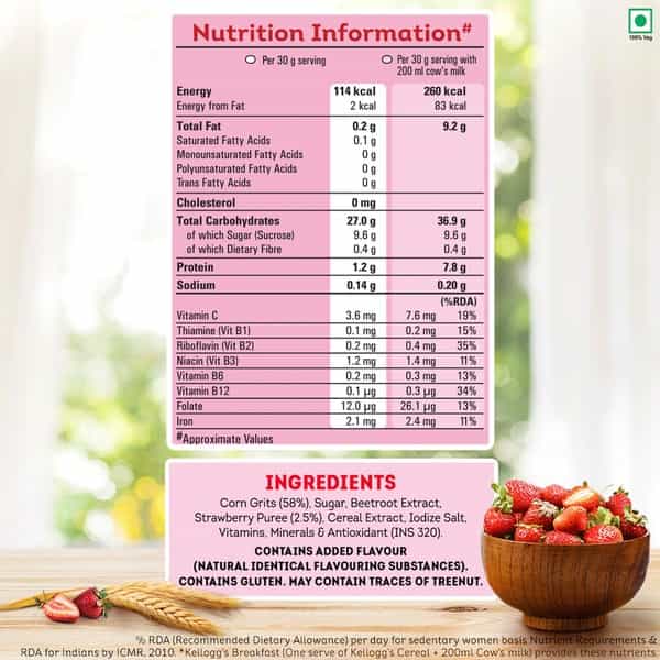 Kellogg's Strawberry Corn Flakes 575G Box