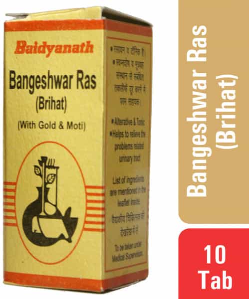 Baidyanath Asli Ayurved Bangeshwar Ras Brihat With Gold And Pearl 10 G - 10 Tablets